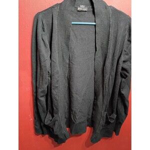 BYdesign Black Open-Front Shawl Collar Cardigan